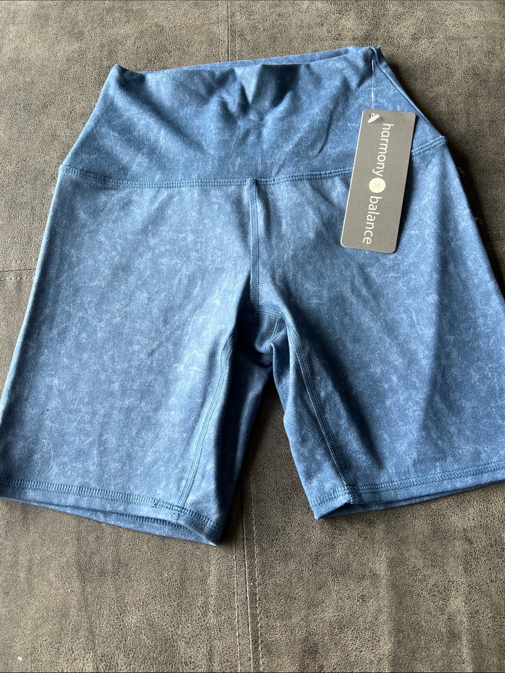 NEW Harmony Balance Blue High-Waist Women’s biker/yoga Shorts. XS